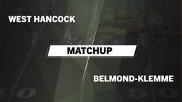 Matchup: West Hancock vs. Belmond-Klemme  2016