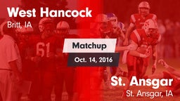 Matchup: West Hancock vs. St. Ansgar  2016