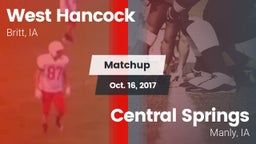 Matchup: West Hancock vs. Central Springs  2017