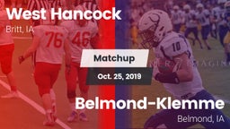 Matchup: West Hancock vs. Belmond-Klemme  2019