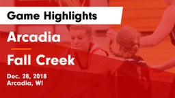 Arcadia  vs Fall Creek Game Highlights - Dec. 28, 2018