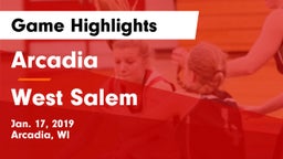 Arcadia  vs West Salem Game Highlights - Jan. 17, 2019
