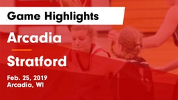 Arcadia  vs Stratford Game Highlights - Feb. 25, 2019