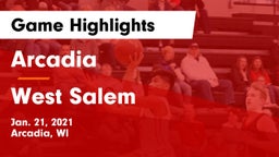 Arcadia  vs West Salem  Game Highlights - Jan. 21, 2021
