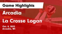 Arcadia  vs La Crosse Logan Game Highlights - Oct. 8, 2022