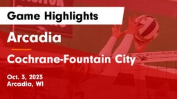 Arcadia  vs Cochrane-Fountain City  Game Highlights - Oct. 3, 2023