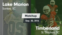 Matchup: Lake Marion High vs. Timberland  2016