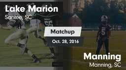 Matchup: Lake Marion High vs. Manning  2016