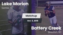 Matchup: Lake Marion High vs. Battery Creek  2018