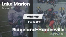 Matchup: Lake Marion High vs. Ridgeland-Hardeeville 2018