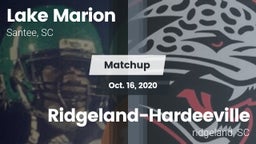 Matchup: Lake Marion High vs. Ridgeland-Hardeeville 2020