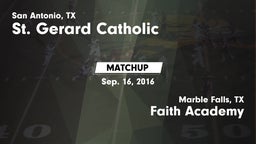 Matchup: St. Gerard Catholic vs. Faith Academy  2016