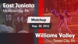 Matchup: East Juniata High vs. Williams Valley  2016