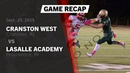 Recap: Cranston West  vs. LaSalle Academy  2015