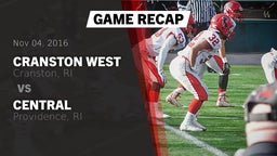 Recap: Cranston West  vs. Central  2016