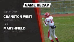 Recap: Cranston West  vs. Marshfield  2016