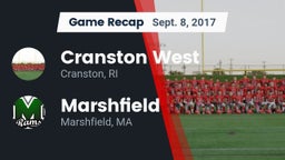 Recap: Cranston West  vs. Marshfield  2017