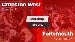 Matchup: Cranston West High vs. Portsmouth  2017