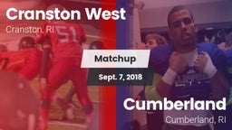 Matchup: Cranston West High vs. Cumberland  2018