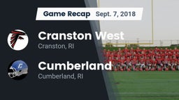 Recap: Cranston West  vs. Cumberland  2018