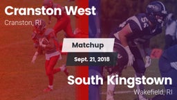 Matchup: Cranston West High vs. South Kingstown  2018