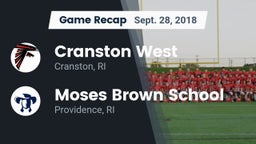 Recap: Cranston West  vs. Moses Brown School 2018