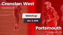 Matchup: Cranston West High vs. Portsmouth  2018