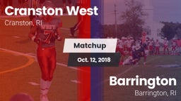 Matchup: Cranston West High vs. Barrington  2018