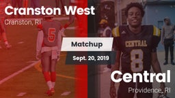 Matchup: Cranston West High vs. Central  2019