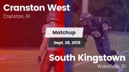 Matchup: Cranston West High vs. South Kingstown  2019