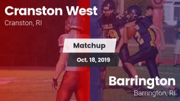 Matchup: Cranston West High vs. Barrington  2019