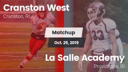 Matchup: Cranston West High vs. La Salle Academy 2019