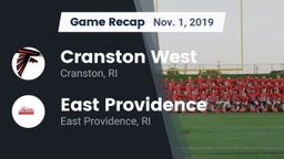 Recap: Cranston West  vs. East Providence  2019