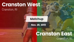 Matchup: Cranston West High vs. Cranston East  2019