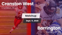 Matchup: Cranston West High vs. Barrington  2020