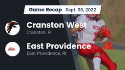 Recap: Cranston West  vs. East Providence  2022