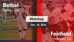 Matchup: Bethel  vs. Fairfield  2016