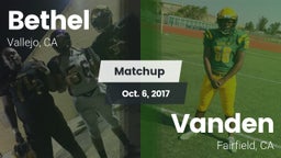 Matchup: Bethel  vs. Vanden  2017