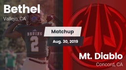 Matchup: Bethel  vs. Mt. Diablo  2019