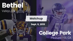Matchup: Bethel  vs. College Park  2019