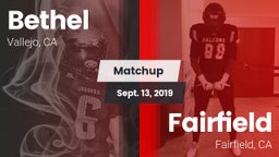 Matchup: Bethel  vs. Fairfield  2019