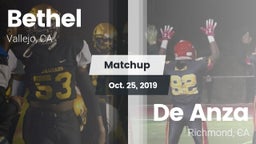 Matchup: Bethel  vs. De Anza  2019