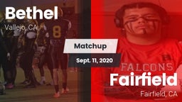 Matchup: Bethel  vs. Fairfield  2020