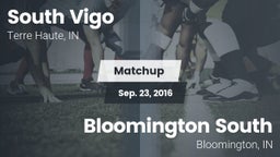 Matchup: South Vigo High vs. Bloomington South  2016