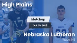 Matchup: High Plains High vs. Nebraska Lutheran  2018