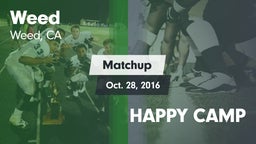 Matchup: Weed  vs. HAPPY CAMP 2016