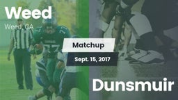 Matchup: Weed  vs. Dunsmuir 2017