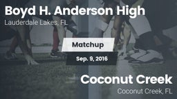 Matchup: Boyd H. Anderson vs. Coconut Creek  2016