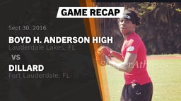 Recap: Boyd H. Anderson High vs. Dillard  2016