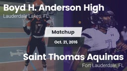 Matchup: Boyd H. Anderson vs. Saint Thomas Aquinas  2016